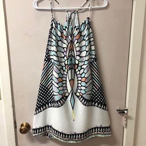 Olivaceous Patterned Shift Dress